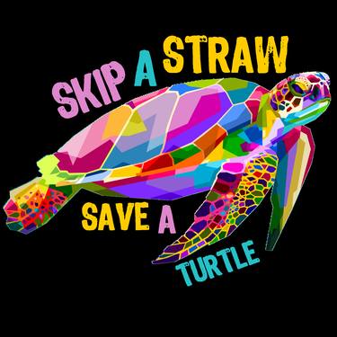 Skip a Straw Save a Turtle Tees Save Turtles Tee Shirt thumb