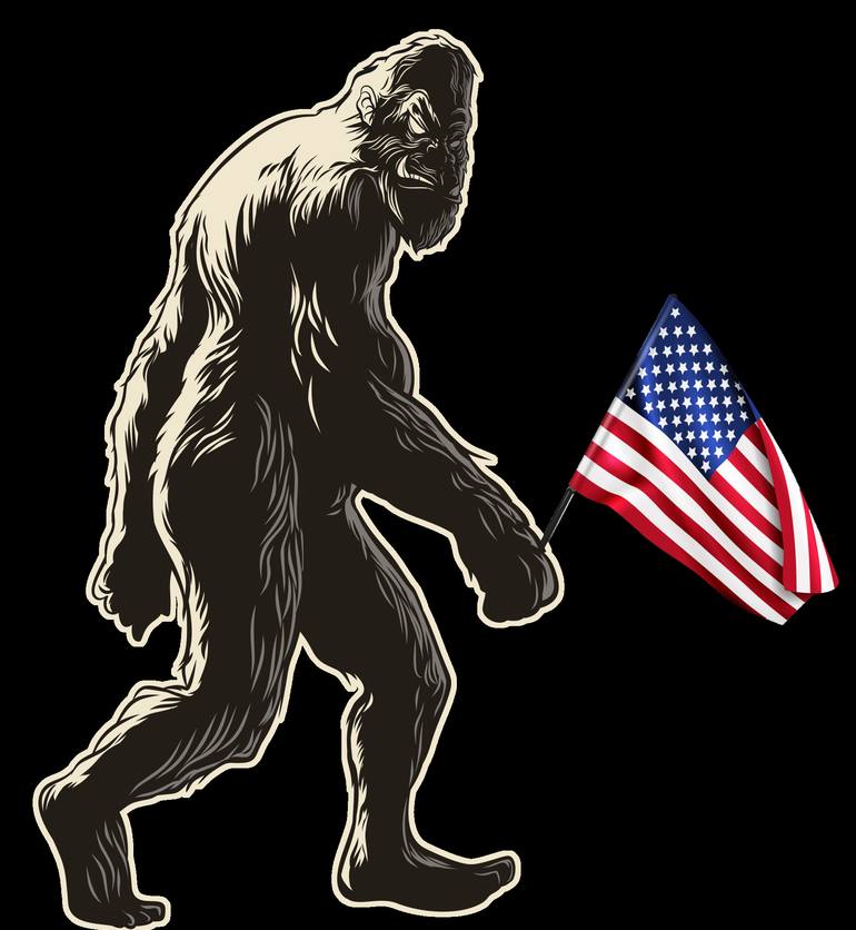 bigfoot flag shirt