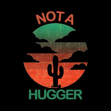 Not A Hugger T Shirt Funny Shirt Cactus Sarcastic Tees Retro Tee thumb