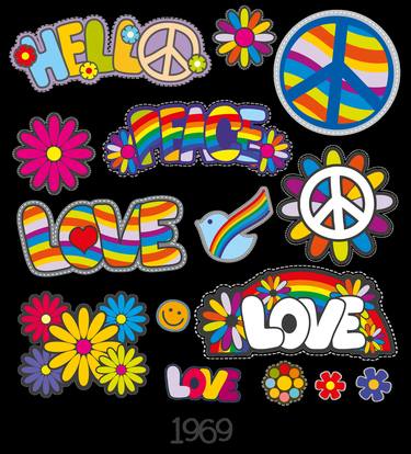 Cool Peace Tees For Boys And Girls Peace And Love 1969 Poster thumb