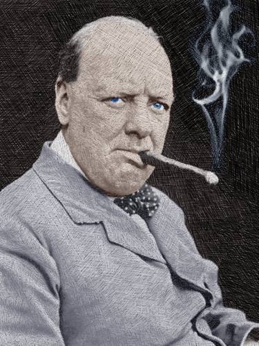 Winston Churchill And Cigar thumb