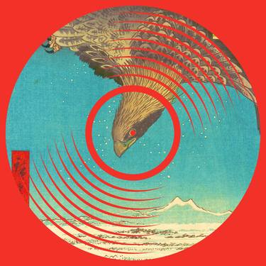 Record Album Vinyl LP Asian Japanese Bird Hawk Blue thumb