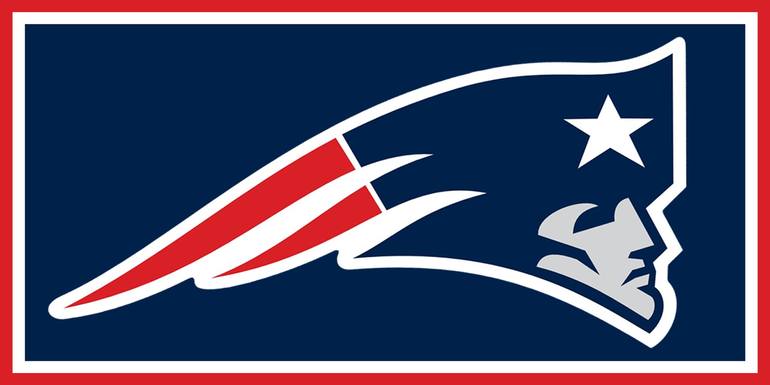 New England Patriots Glass Wall Art Logo For Sale