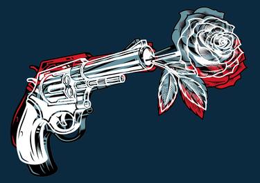 Pop Art Gun And Rose thumb