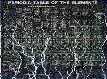 Periodic Table Of The Elements Vintage Chart Black Retro - Limited Edition of 1 thumb