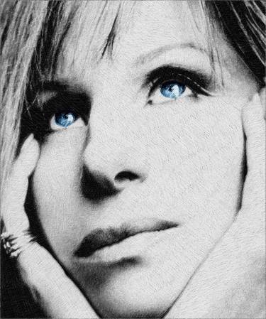 Barbra Streisand Blue Eyes - Limited Edition of 1 thumb