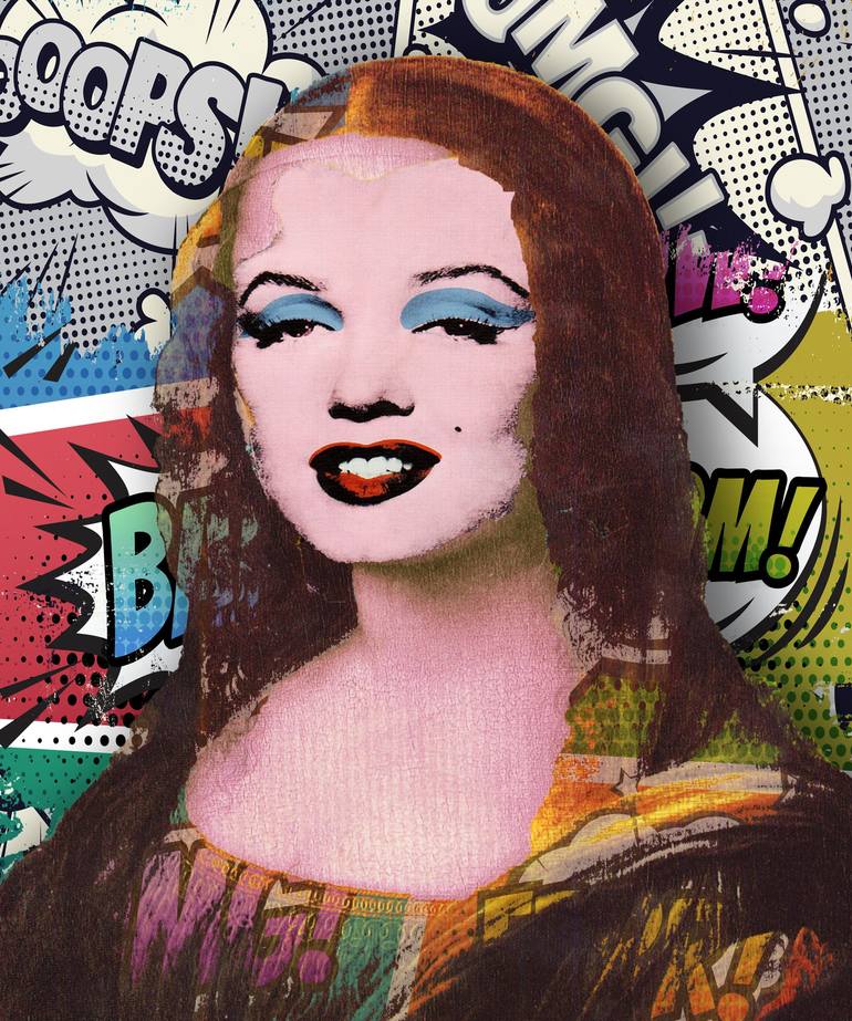 Marilyn Monroe Mona Lisa Pop - Limited Edition of 1 Mixed Media by Tony  Rubino | Saatchi Art
