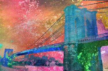New York City Brooklyn Bridge Gold thumb
