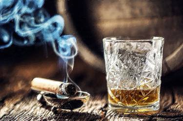 Cigar And Cordial Painting Scotch thumb