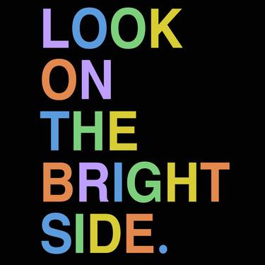 LOOK ON THE BRIGHT SIDE Gratitude Positive Message thumb