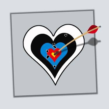 Heart Love Bullseye - Limited Edition of 1 thumb