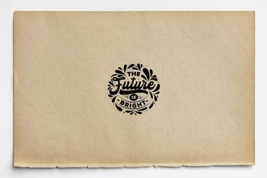 The Future Is Bright brown paper design - Limited Edition of 1 thumb