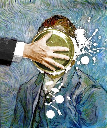 Saatchi Art Artist Tony Rubino; Mixed Media, “Pie In The Face Van Gogh Self Portrait - Limited Edition of 1” #art