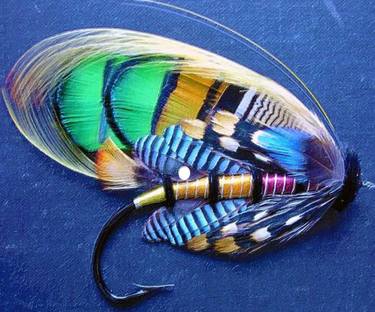 Fly Fishing Lure Painting Study Beautiful - Limited Edition of 1 thumb