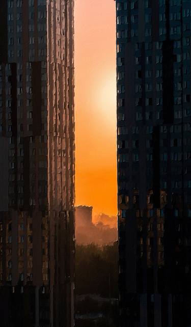 New York City Rooftops Sunset Sunrise Building Buildings - Limited Edition of 1 thumb