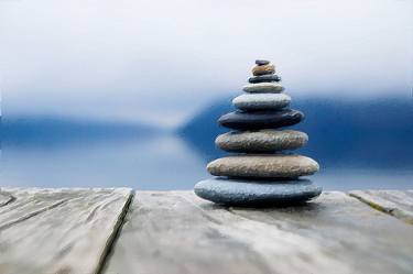 meditation Rock Tower Yoga Zen Meditate - Limited Edition of 1 thumb