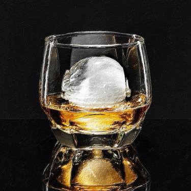 Ice Whiskey Scotch Bar Art Painting - Limited Edition of 1 thumb