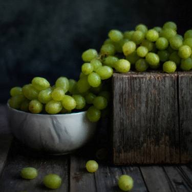 Grapes Still Life Kitchen Art Gift Green - Limited Edition of 1 thumb