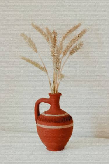 Wheat Vase Still Life Floral Flower Flowers - Limited Edition of 1 thumb