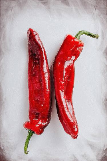 Peppers Cooking Chef Kitchen Dining Art - Limited Edition of 1 thumb