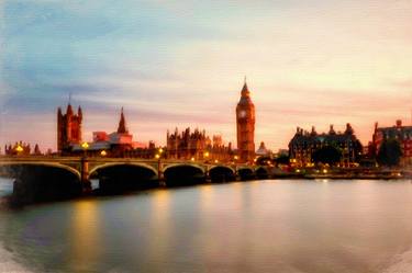 British England History Big Ben United Kingdom Great Britain Sunset 2 - Limited Edition of 1 thumb