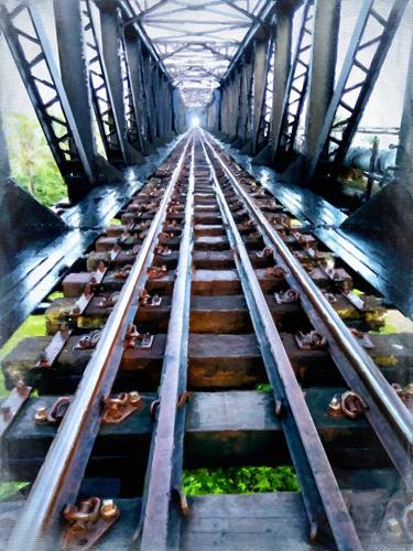Train Tracks Bridge - Limited Edition of 1 thumb