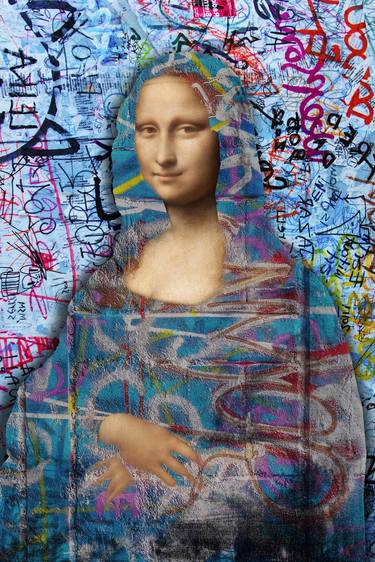 Leonardo da Vinci's Portrait of Mona Lisa del Giocondo Graffiti - Limited Edition of 1 thumb