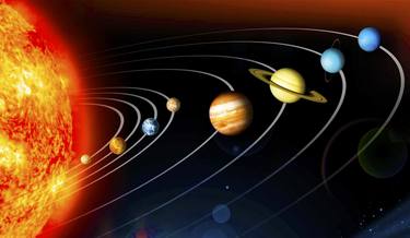 Solar System Chart Diagram Art - Limited Edition of 1 thumb