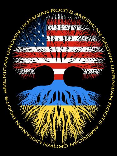 American Grown Ukrainian Roots Ukraine Flag - Limited Edition of 1 thumb