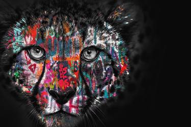 Graffiti Spirit Cat Tiger Lion - Limited Edition of 1 thumb