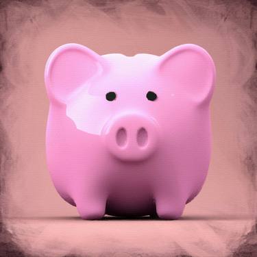 Piggie Bank Pink - Limited Edition of 1 thumb