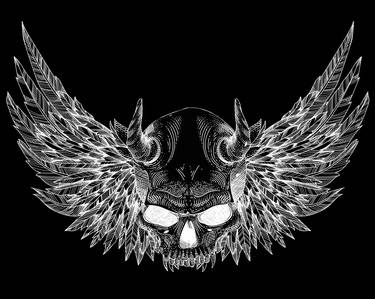 Horned Skull Wings - Limited Edition of 1 thumb
