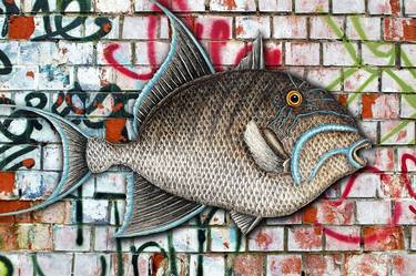 Graffiti Fish Fishing Pop 5 - Limited Edition of 1 thumb
