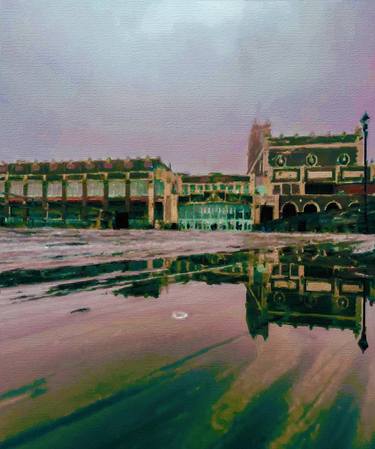 Asbury Park Beach Painting of Photo By Max Oster - Limited Edition of 1 thumb