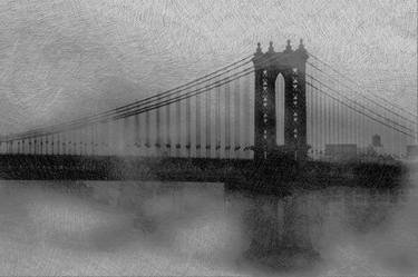 Manhattan bridge on a Foggy Night - Limited Edition of 1 thumb
