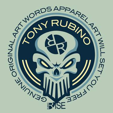 Rubino Brand Tees Tee T-Shirt T Shirt Tattoo Blue - Limited Edition of 1 thumb