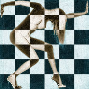 Feng Shui Survive Nude Woman Checkered 1 - Limited Edition of 1 thumb