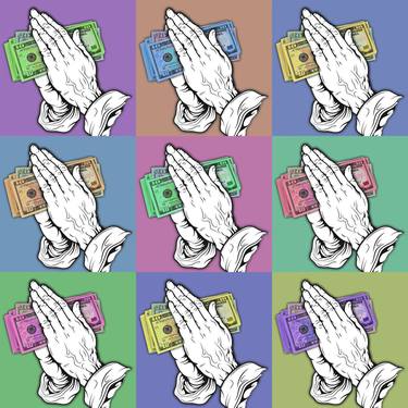 Rubino Money Calling Gangster Entrepreneur Christmas Hip Hop Gift Praying Hands Repeat - Limited Edition of 1 thumb