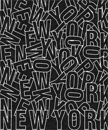 New York City Jumble Drawing - Limited Edition of 1 thumb