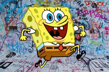 SpongeBob SquarePants graffiti in abandoned building Running 2 thumb