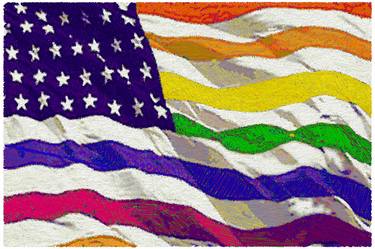 LGBTQ LGBT Gay Pride American Flag thumb