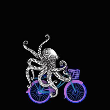 Rubino Zen Octopus Bike Blue Red White thumb