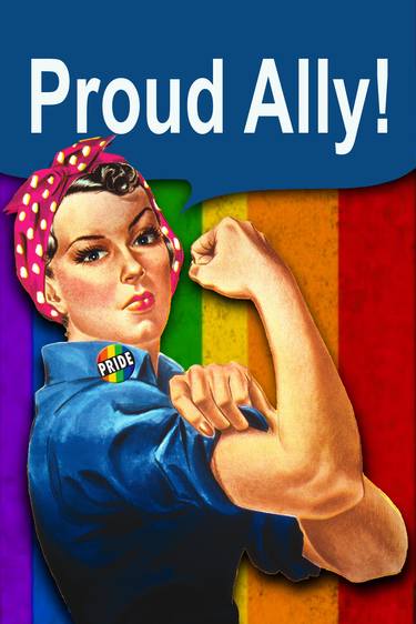 Rosie Pride LBGTQ Rainbow Proud Ally Support Rainbow thumb