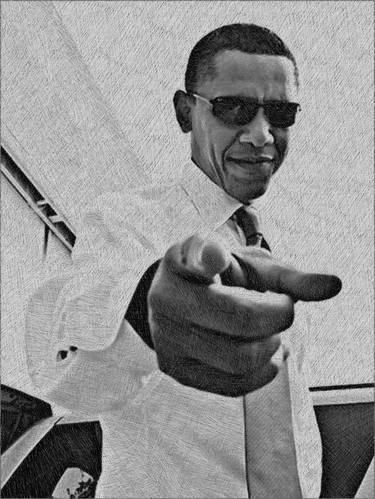 Barack Obama Pointing thumb