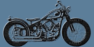Print of Pop Art Motorcycle Digital by Tony Rubino
