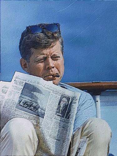 JFK and Newspaper Sunglasses Cigar thumb