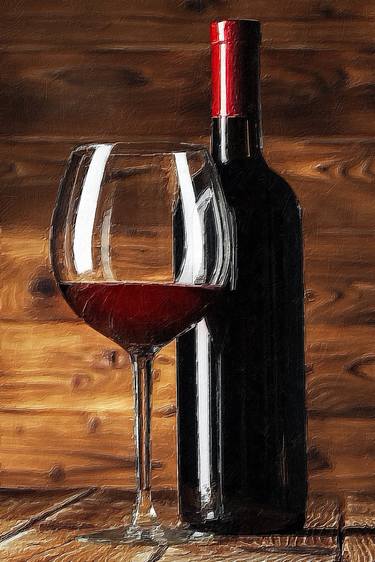 Wine Kitchen Dining Room Art Glass Apple 3 thumb