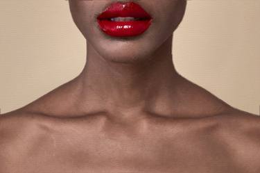 Lips African American woman with red lips thumb