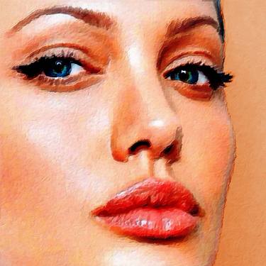 Saatchi Art Artist Tony Rubino; New-Media, “Angelina Jolie Acrylic On Canvas” #art
