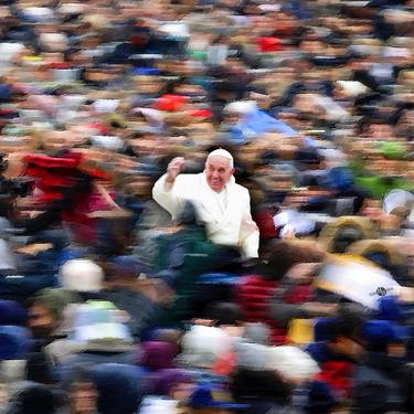 Pope Francis In Crowd of Faithful Acrylic 6 thumb